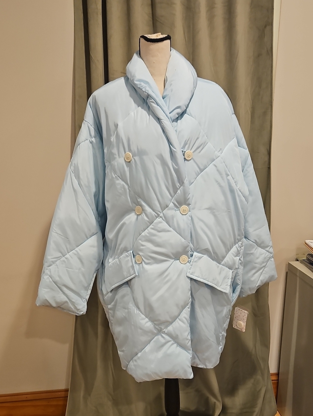 Free People Light Blue Ella Puffer Jacket